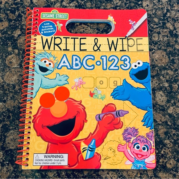 Sesame Street: Write and Wipe Learning Letters & Numbers Activity Workbook Pre-K - Picture 1 of 6
